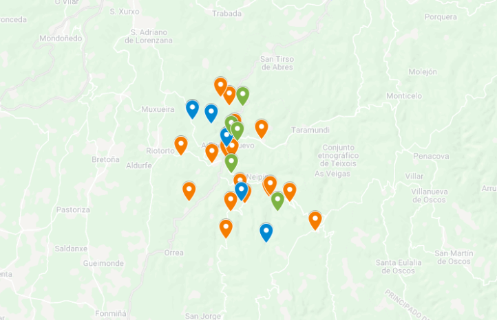 Mapa interactivo de recursos turísticos de A Pontenova